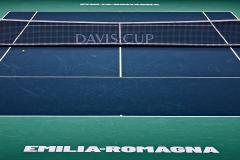 Il campo della Coppa Davis a Bologna